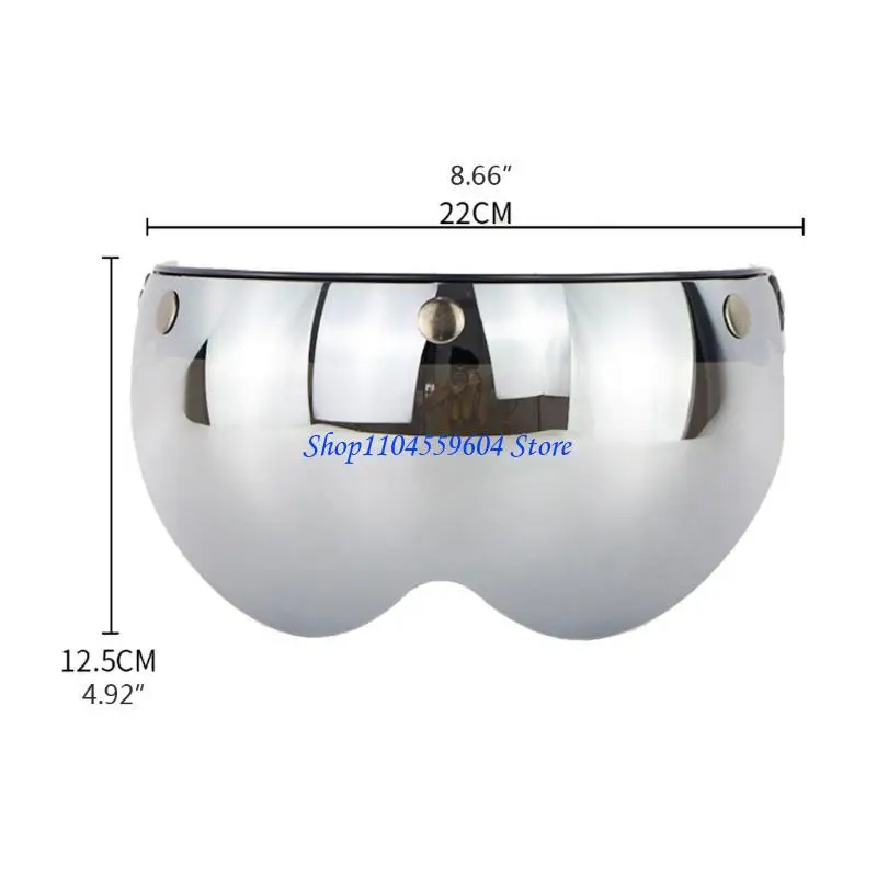 

12 квартал для w Glasses 3 3/4 Щит шлема с переворачивающимся шарниром для TORC T50 Vintage m