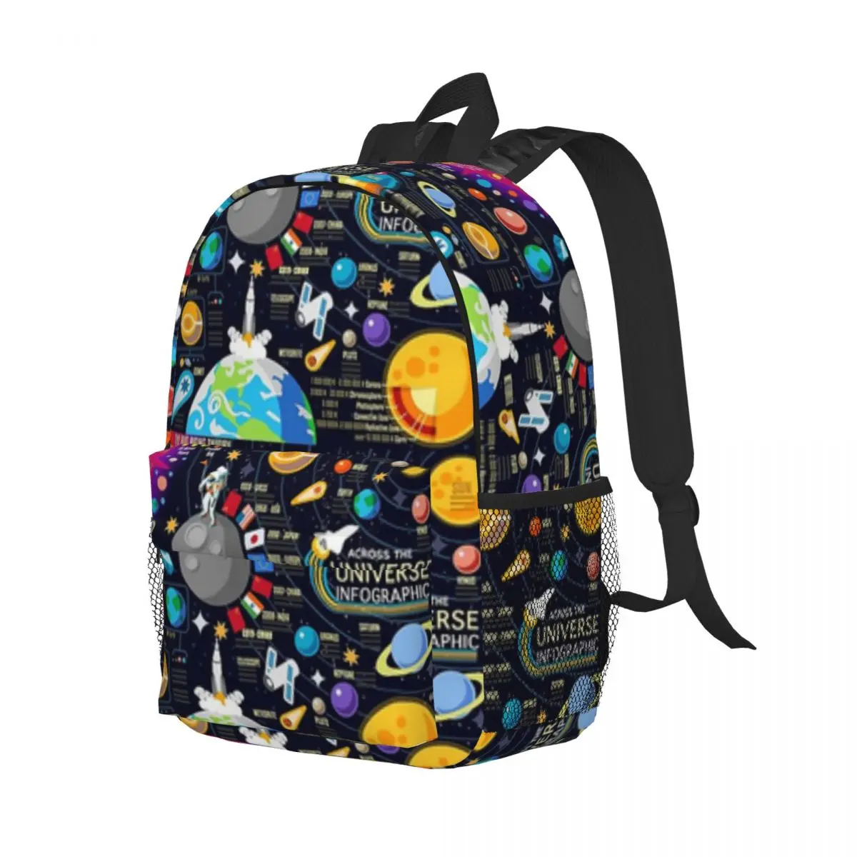 Anime Cartoon impresso Schoolbag para crianças, leve, casual, juventude, 15"