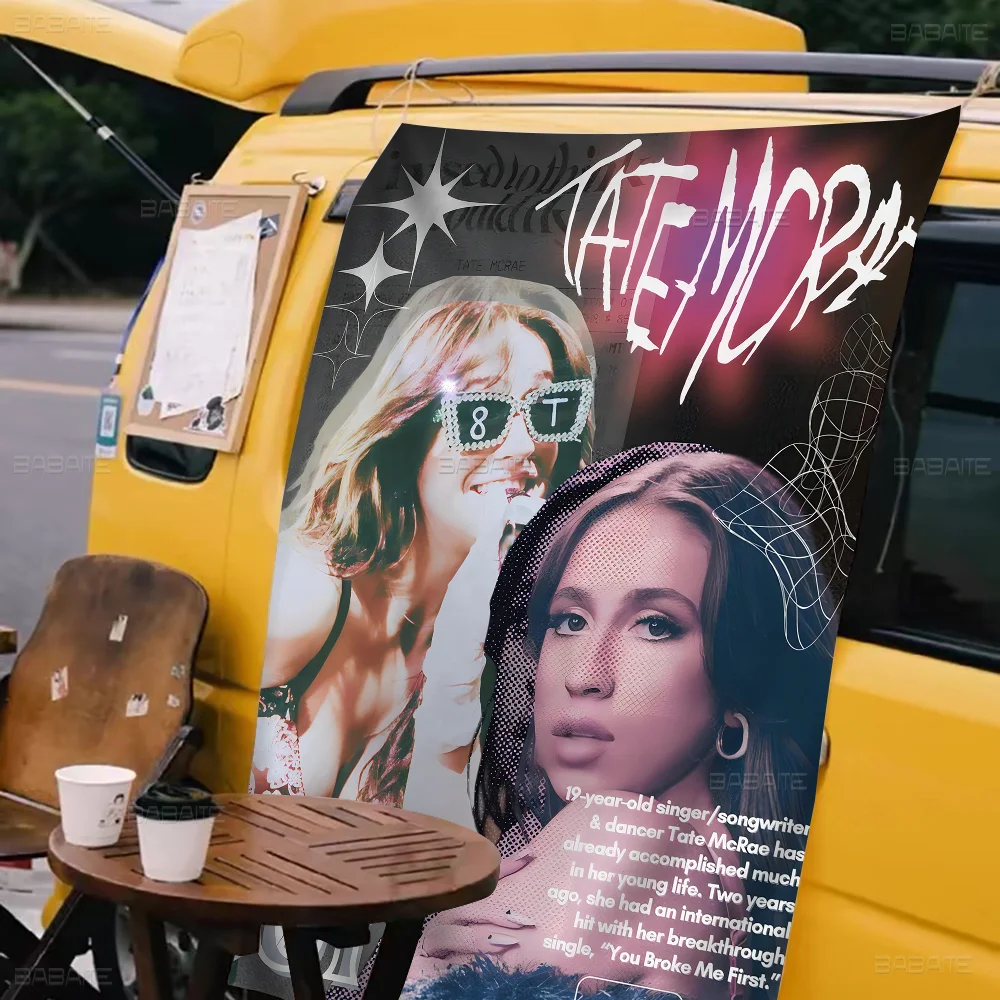 

Tate Mcrae Singer DIY Flag For Family Group Photo Living Room Home Dorm Decor Wall Art Decor Banner