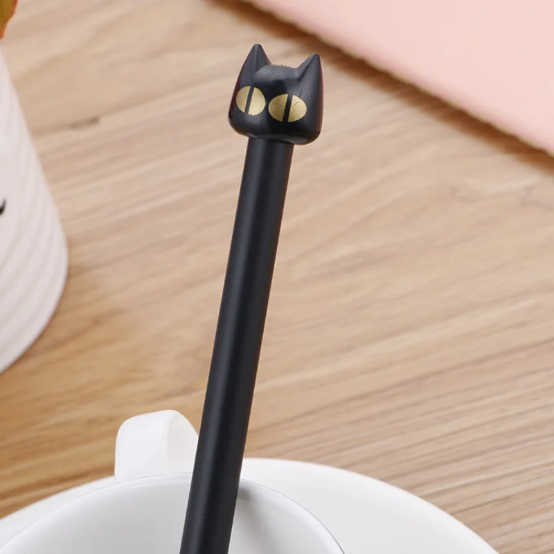 학교 사무실 필기 용품 0.5mm 귀여운 카와이 고양이 젤 펜 한국어 문구 일본어 어린이 소년 소녀 학생