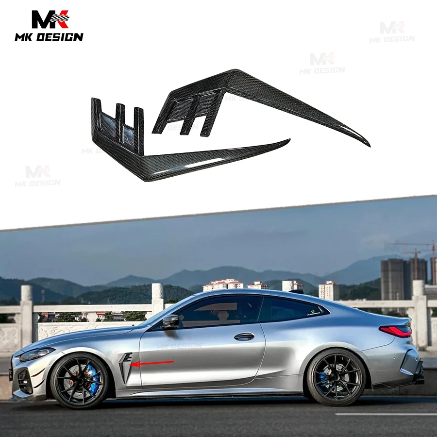 

Dry Carbon Fiber Front Fender Air Vent Trim Cover for BMW 4 Series G22 G23 2020+ Side Vent Trim Car Accessories