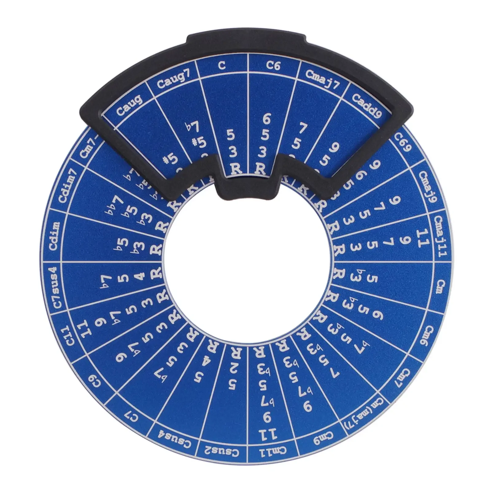 Draagbare muziektheorisieschijf met draagtas - Circle of Fifths Metal Tool met houten basis, akkoordtoonreferentie voor alle instrumenten
