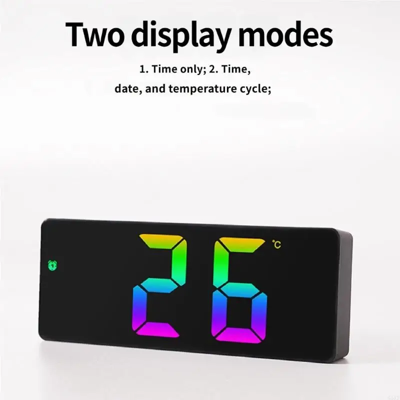 Digital Alarm Clock with Date Temperature Desk Clocks Large Digital Wall Clock 55KF