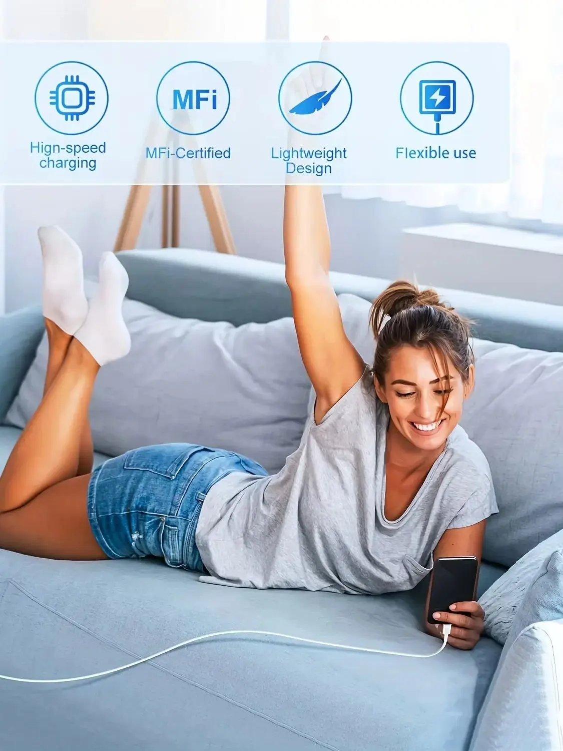 Câble UsB pour Apple iPhone 14 13 12 11 Pro Max 7 8 Plus XS XR, charge rapide, câble UsB cTO ios, accessoires de chargeur, 1 pièce, 3 pièces