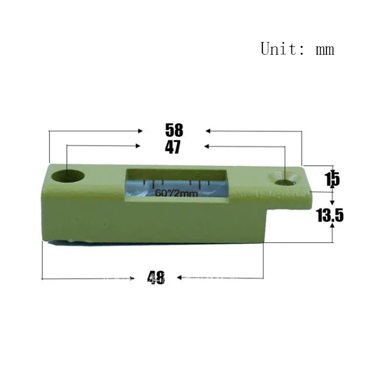 HACCURY Metal Spirit Level Bubble  for Tribrach Prism Total Station Base Length 58mm  60