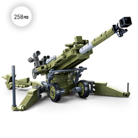 World War II Military Series WW2 Army M777 Light Artillery MOC Accessories Model Building Blocks Bricks Toys Gifts