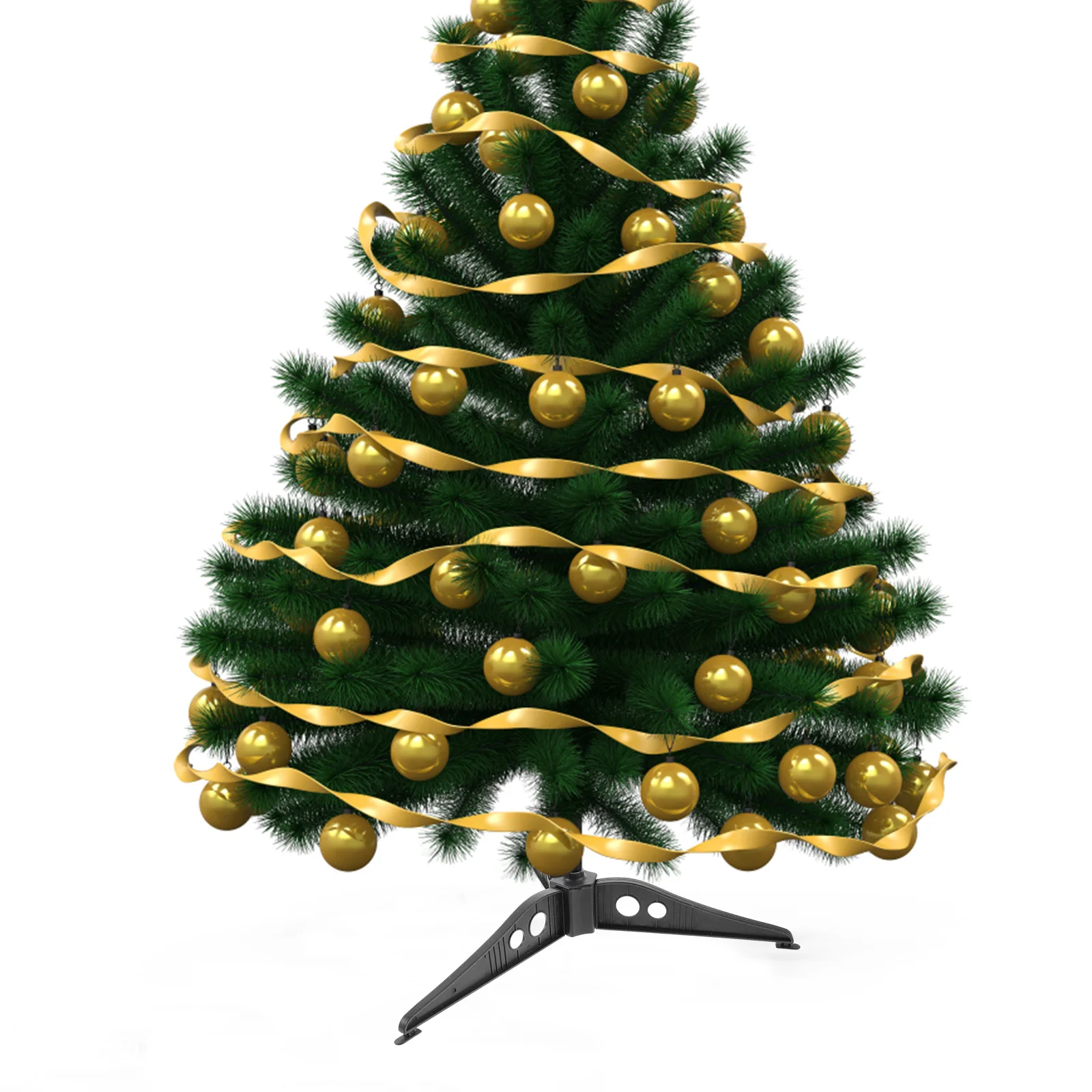 

1pc Christmas Tree Stand Detachable Sturdy Plastic Base for Artificial Xmas Tree Home Party Wedding Decoration Green Black