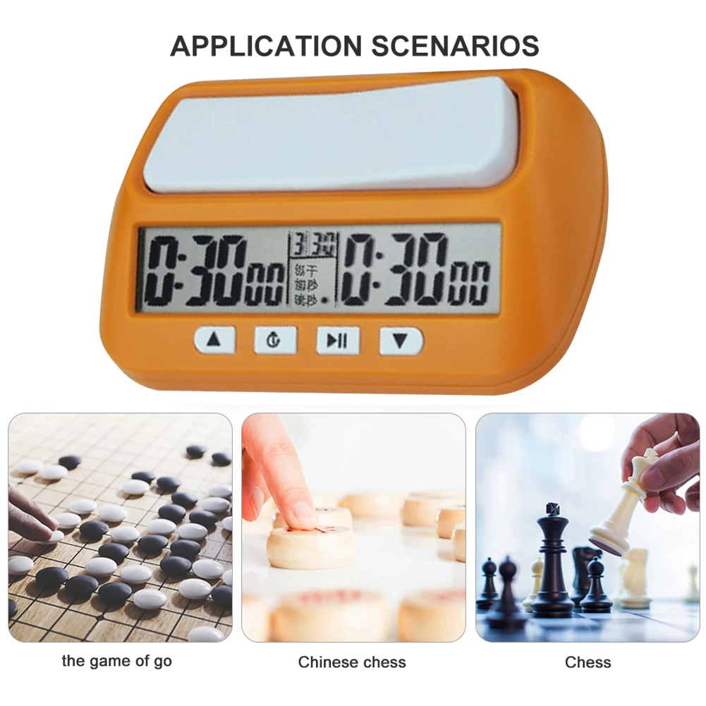 Digital Chess Clock Multifunctional Board Game Countdown Timer Professional with Memory and Step Function Gifts for Chess Lovers view 4