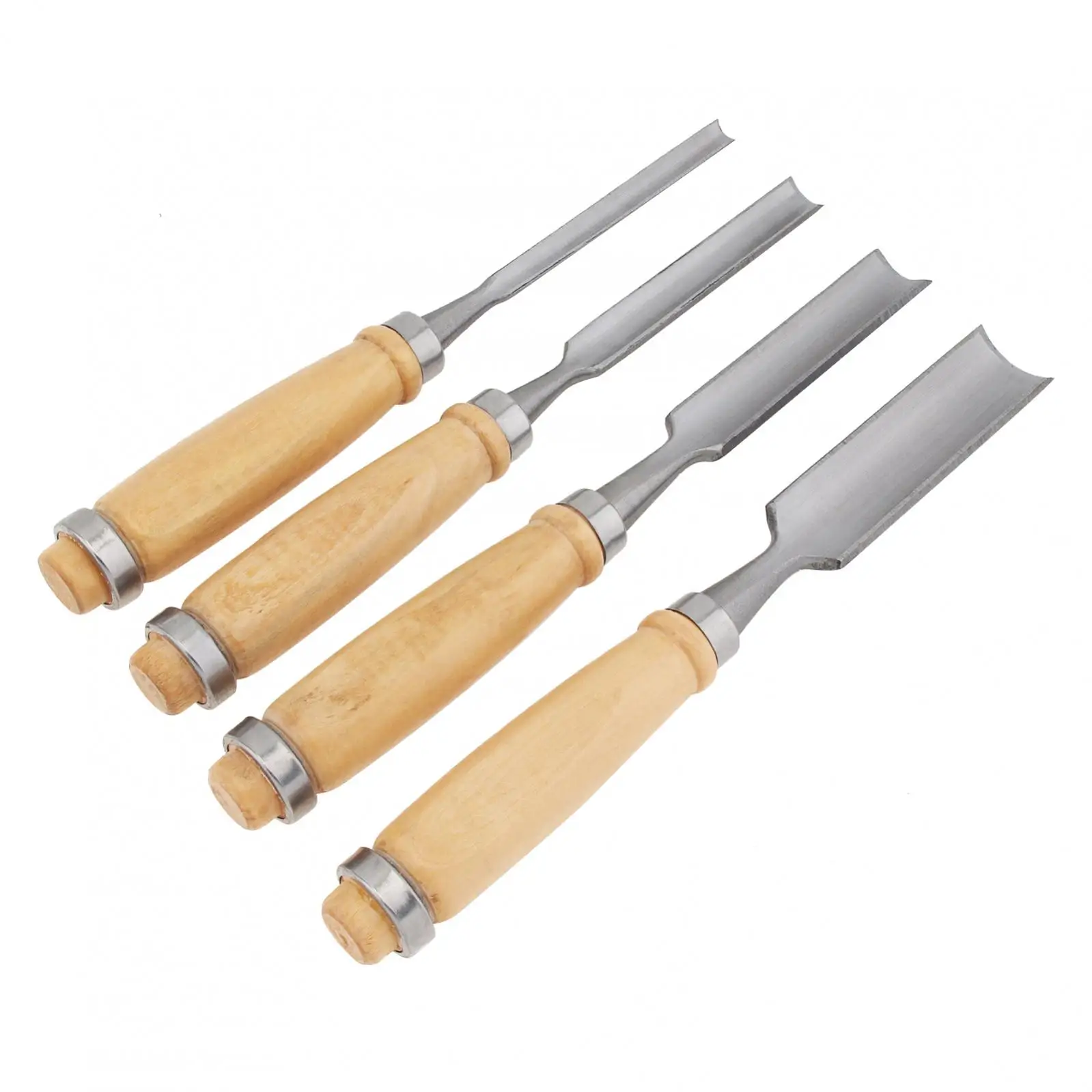 4pcs Wood Carving Chisel Hand Tool Set Semi-Circular Steel Carpenter Wood Carving Gouge Chisels Tool For Home DIY Woodworking