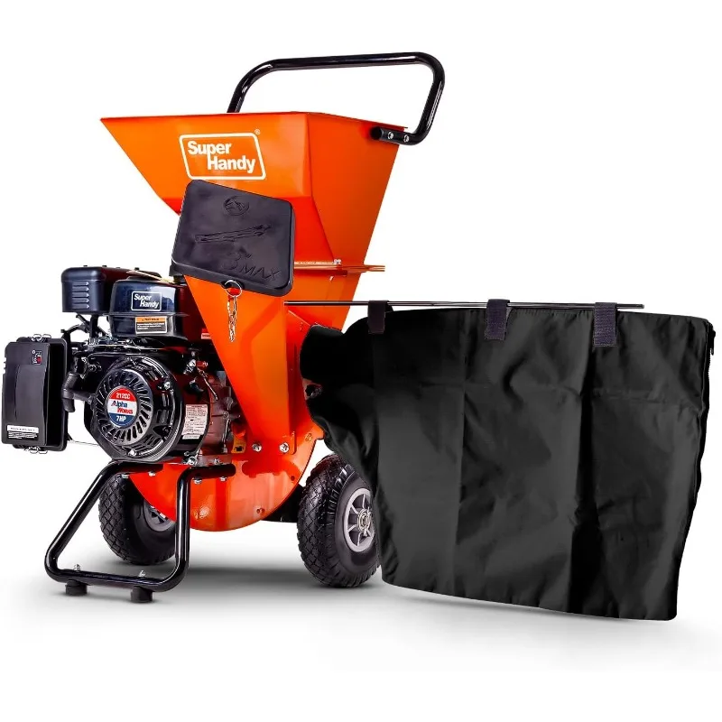 

SuperHandy Wood Chipper Shredder Mulcher Ultra Heavy Duty 7HP 3 in 1 Multi-Function 3" Inch Max Capacity