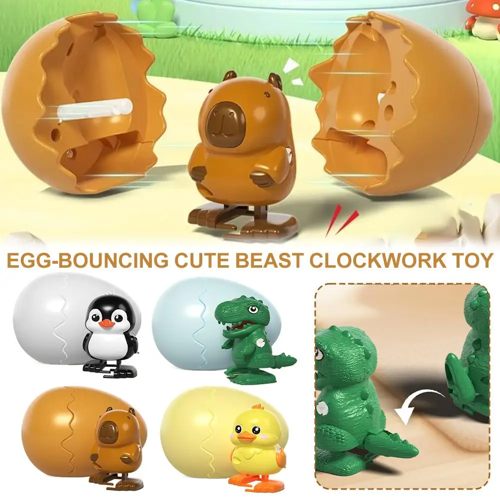 

Прыгающее яйцо, милый зверь, заводная игрушка, интерактивная заводная детская игрушка, имитирующая ходячие животные, Заводная игрушка J1p4