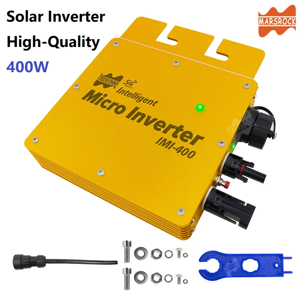 

MARS ROCK 400W Gold/Black/Blue Micro Solar Grid Tie Inverter 20-50VDC and 110V 220VAC MPPT Pure Sine Wave converter With WiFI