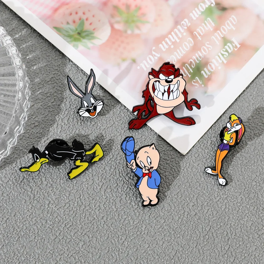 مجموعة البق أرنب التلبيب دبابيس لحقيبة الظهر الرجال النساء دبابيس الزخرفية المينا دبابيس الأرنب شارات مجوهرات اكسسوارات هدايا الاطفال #3