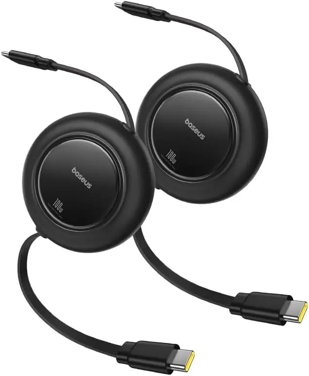 

Retractable USB-C Cable 6.6ft, 100W Fast Charging for iPhone, MacBook, Samsung Devices