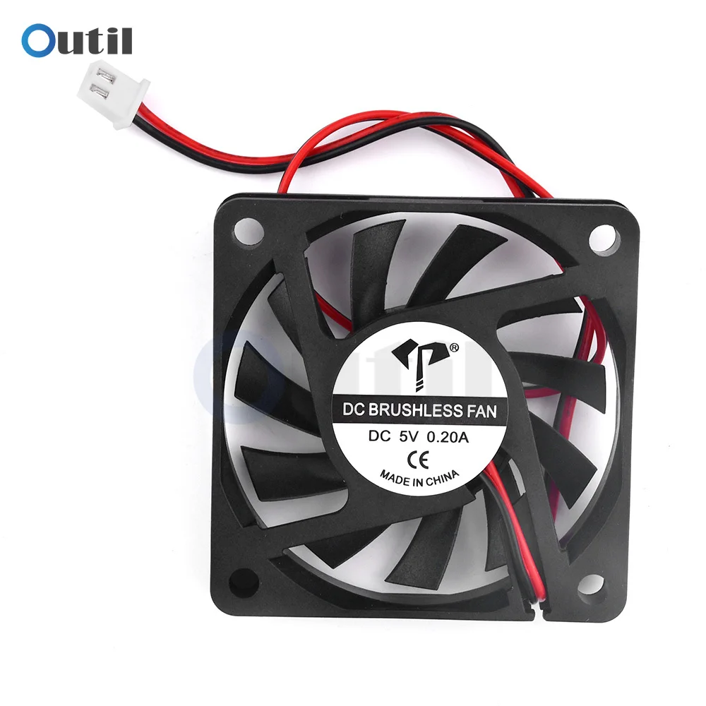 DC6010 5 В 12 В 24 В бесщеточный охлаждающий вентилятор для запасных частей 3D-принтера Кулер постоянного тока 60x60 мм Пластиковый вентилятор Бесшумный охлаждающий вентилятор