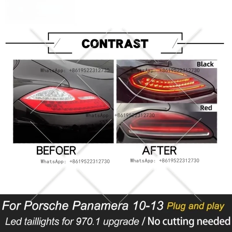 Hochwertige Auto-Rücklichter 2009–2013 970.1 Rücklichter, verbesserte 2016-Stil Porsche Panamera 970 Light Emitting Diode Ta