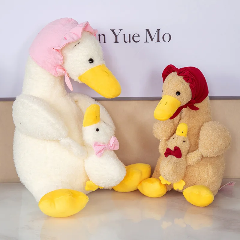 Lovely Simulation DUCK Plush Toys Stuffed Animal Doll Pillow Soft Mom Carry Baby Kids Infant Girls Toys Birthday Gift Home Decor