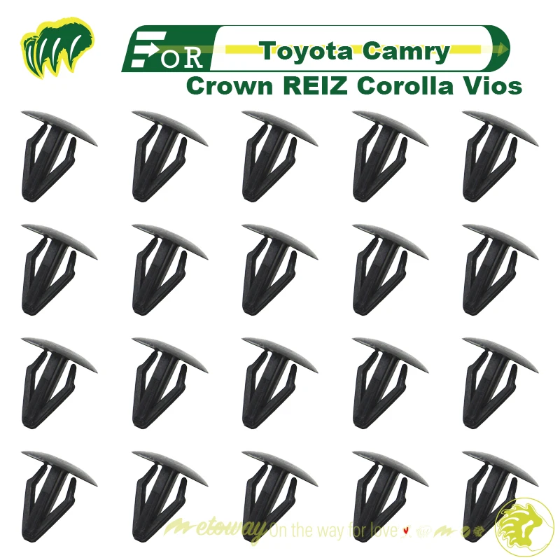 

20pcs Buckles For Toyota Camry Crown REIZ Corolla Vios Car Ssealing Strip Buckle Pressure Strip Threshold Strip Buckle