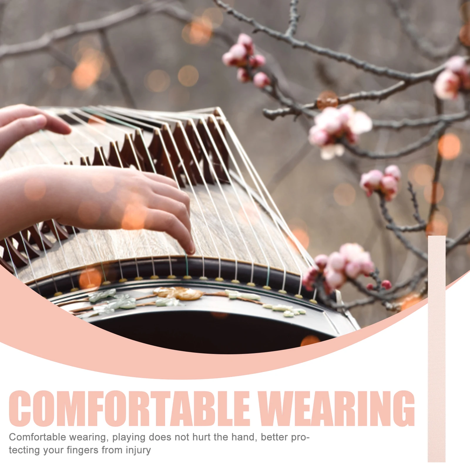 

100Pcs Guzheng Finger Tape Breathable Cotton Adhesive Protective Tape for Pipa Instrument Nail Finger Protector