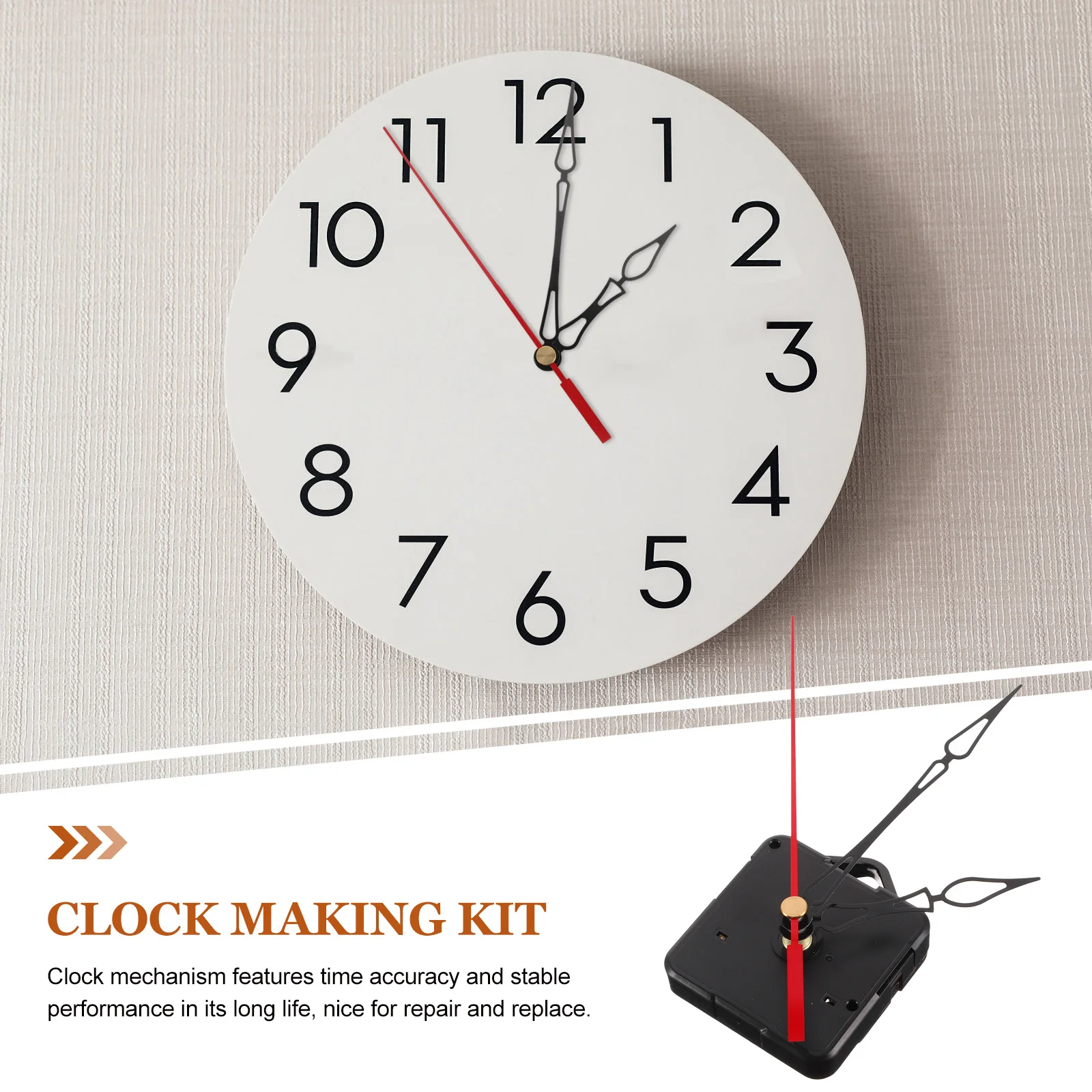 

Clock Replacement Mechanism Wall Movement Silent Clocks Making Parts Kit Hanging