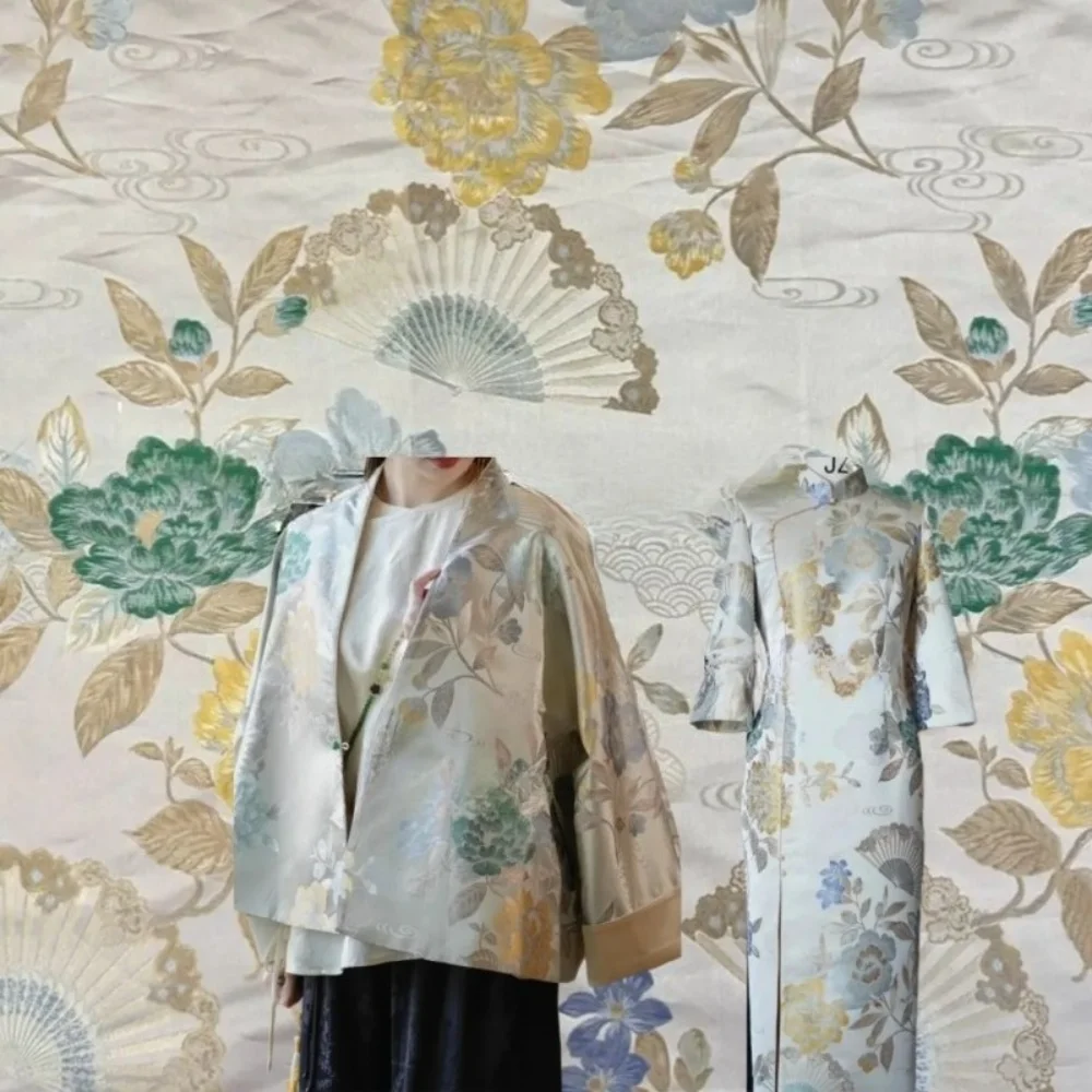 

Brocade Jacquard Fabric New Chinese Style Yarn Dyed Dress Fashion Clothing Design Fabrics Cloth for By The Meter Diy Sewing