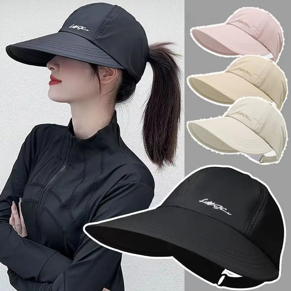 Fashion Foldable Sun Hat Wide Brim Breathable Baseball Cap Quick-Drying Adjustable Peaked Cap Outdoor Sports