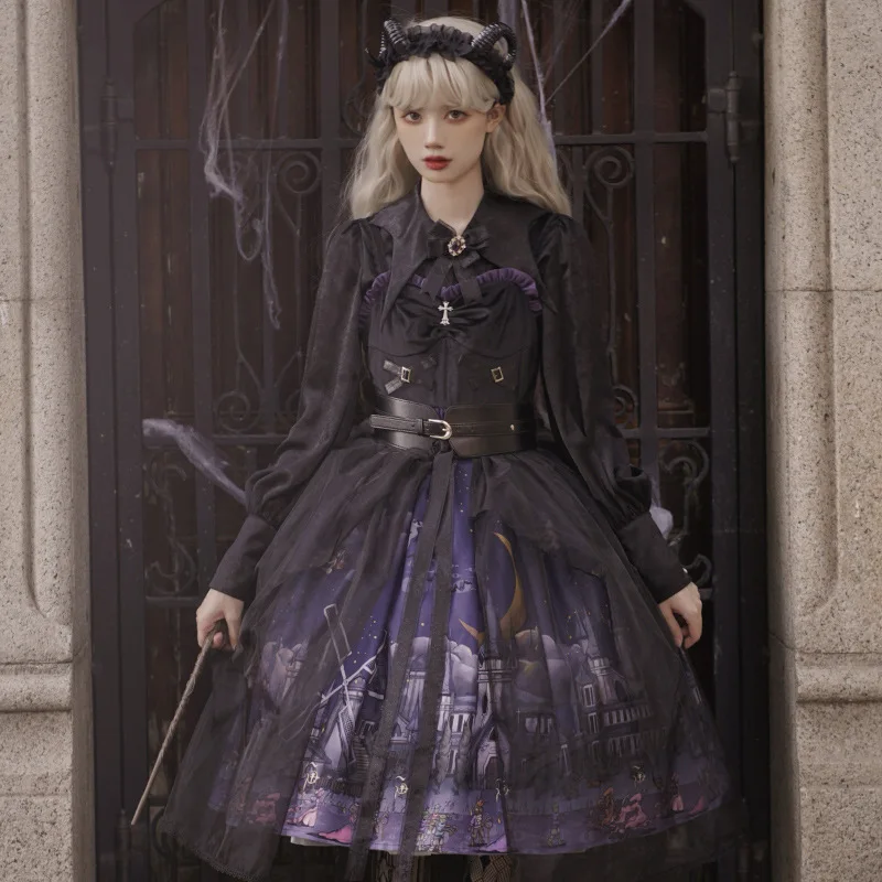 2024 New lolita dress Original jsk Gothic dark retro dress