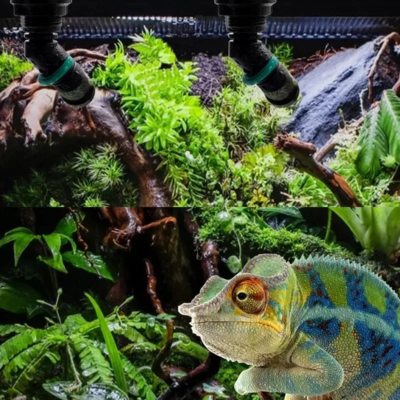 High Pressure Misting Nozzle 360 Rotatable Fog Sprinkler Quick Connector Spray Head Rainforest Tank Reptile Terrarium Humidifier