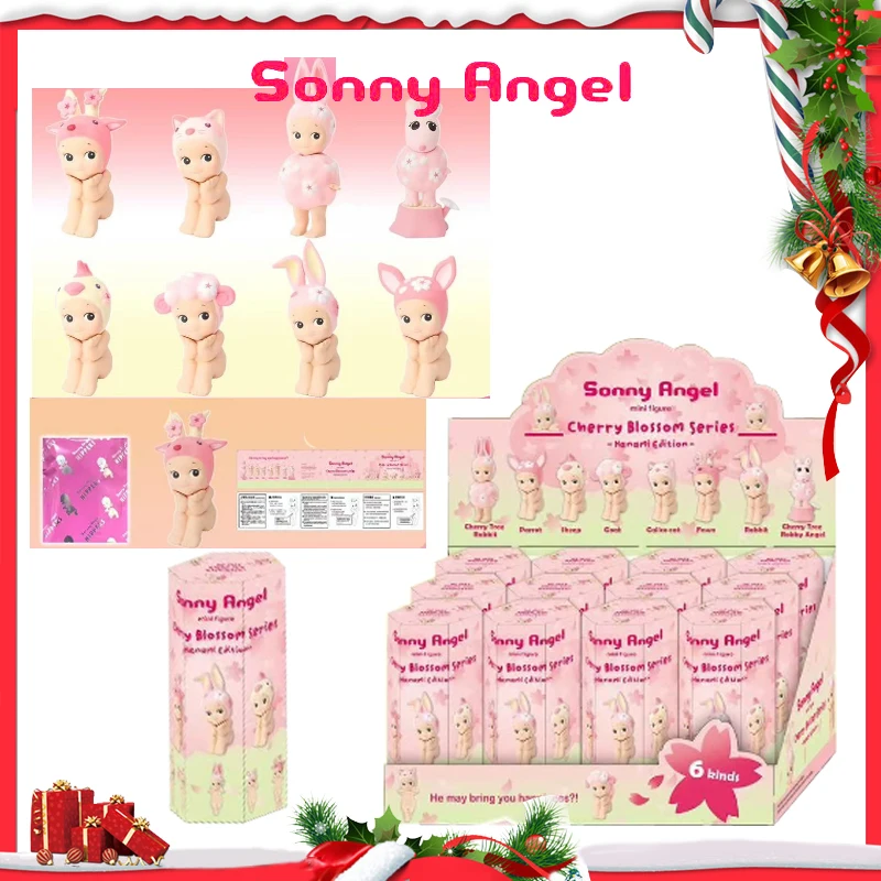 

Sonny Angel Sitting Sakura Angel Series Blind Box Set Decorative Pieces Handmade Fashion Doll Birthday and Festival Gift