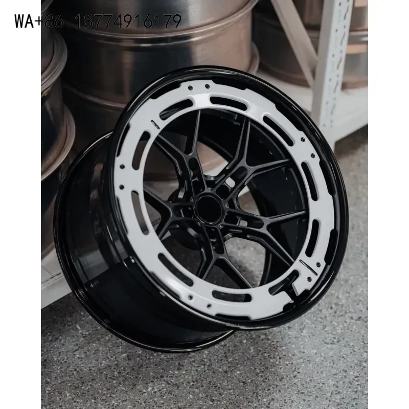 wmwmnu Customized 2 Piece Super Deep Concave Brushed Bronze Polished Lip Forged Wheels