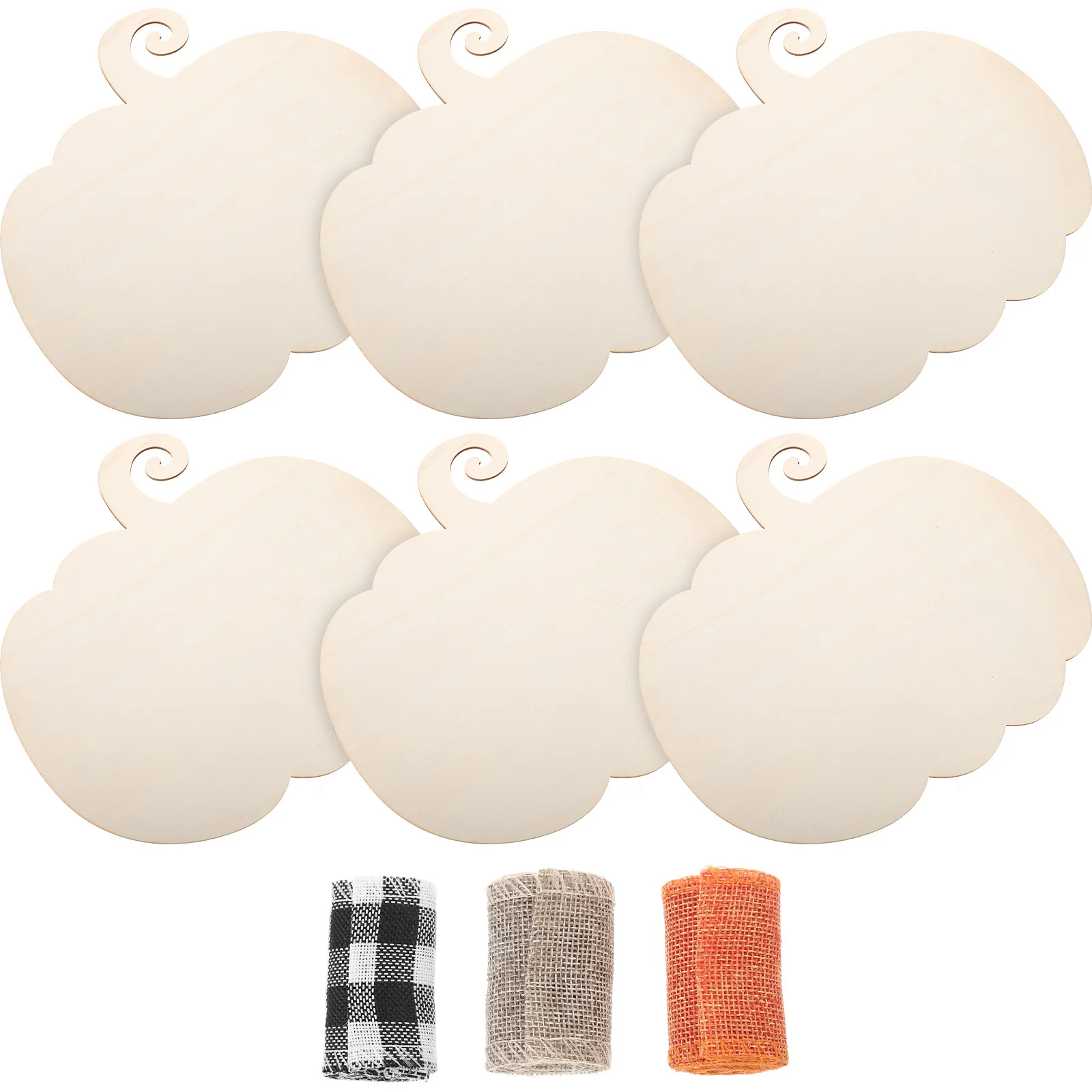 

1 set 1 Set Wood Pumpkin Cutout Unfinished Diy Craft Kit For Halloween Thanksgiving Home Decor Wooden Chip Hanging Pendant Blank