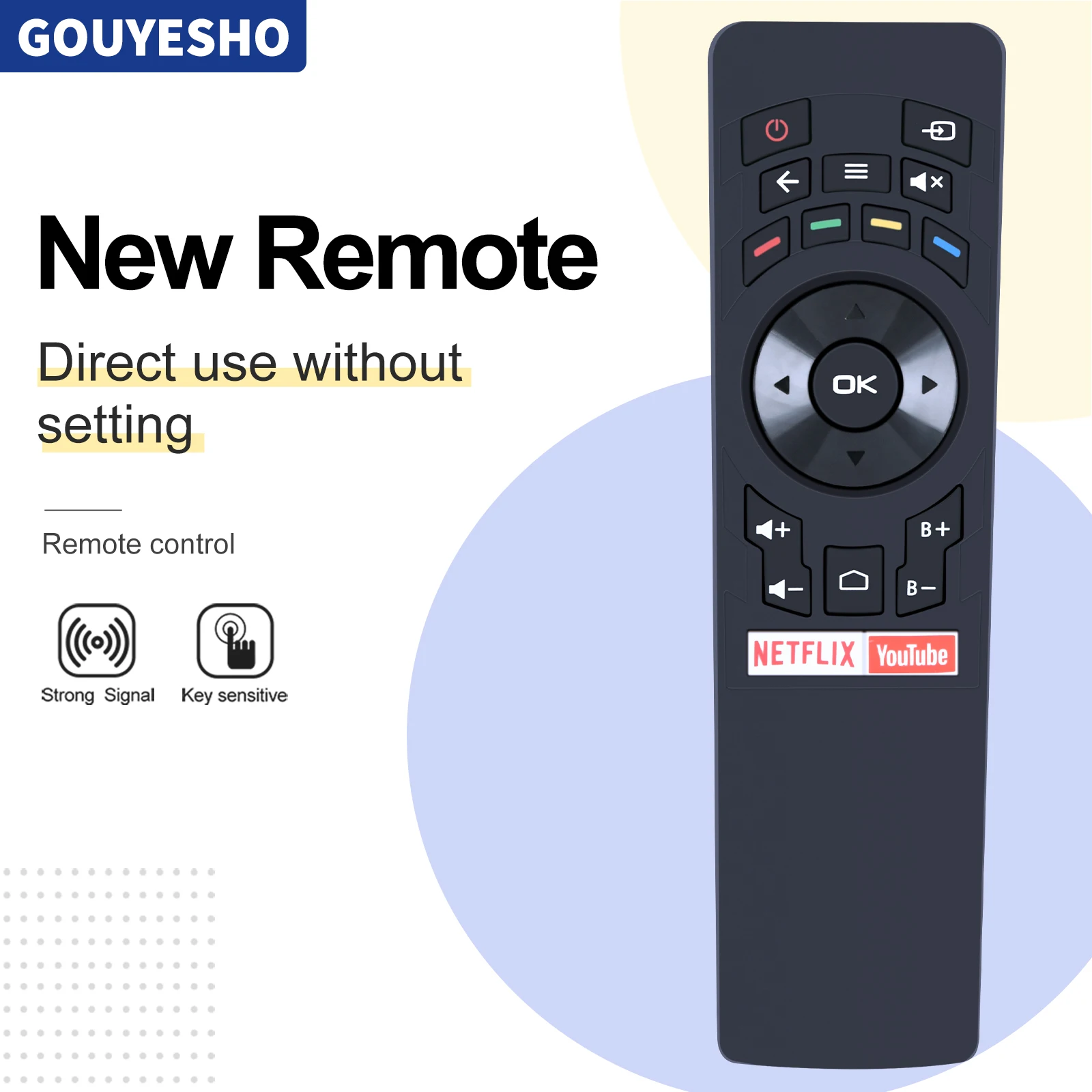 New RC3442108/01 For Multilaser TV Remote Control With NETFLIX Youtube