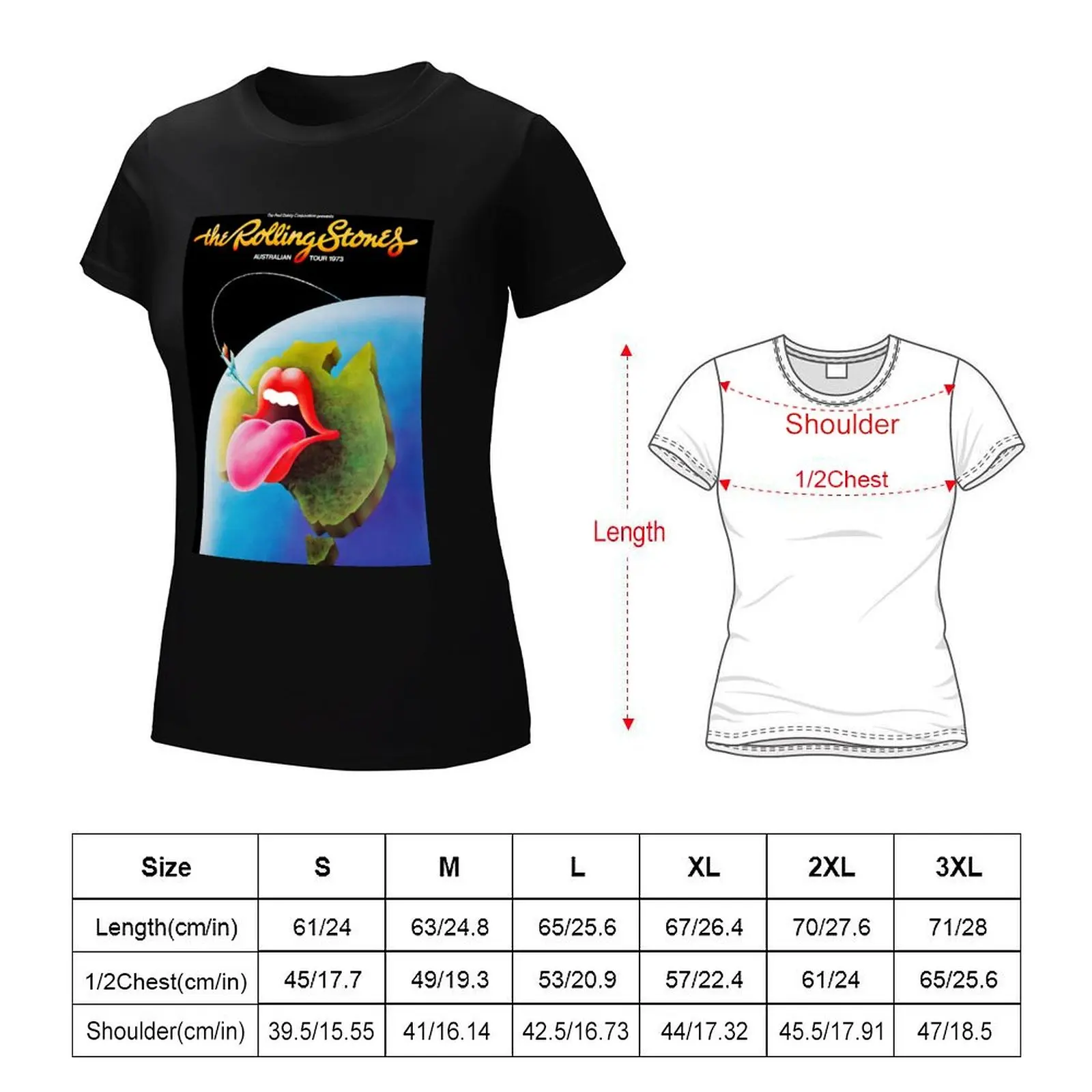 TheStones | Australian Vintage Concert Poster 1973 T-Shirt graphics anime clothes Blouse t-shirt dress for Women plus size sexy