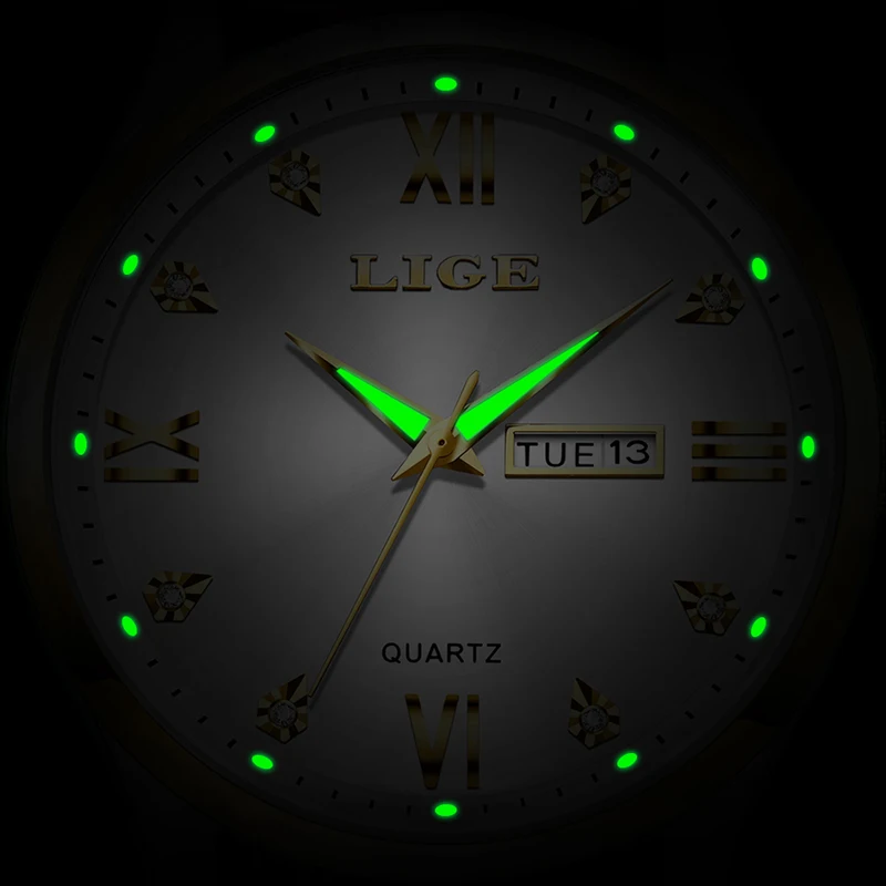 LIGE Casual Business Mens Watch Top Luxury Clock Sports Quartz Wristwatches Fashion Waterproof Luminous Watches Men Reloj Hombre