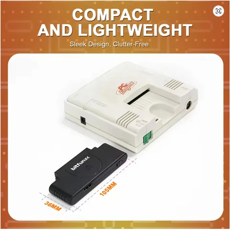 RGB to 1080P HDMI Video Audio Adapter With 16:9/4:3 Swith for PCE PC Engine Game Console