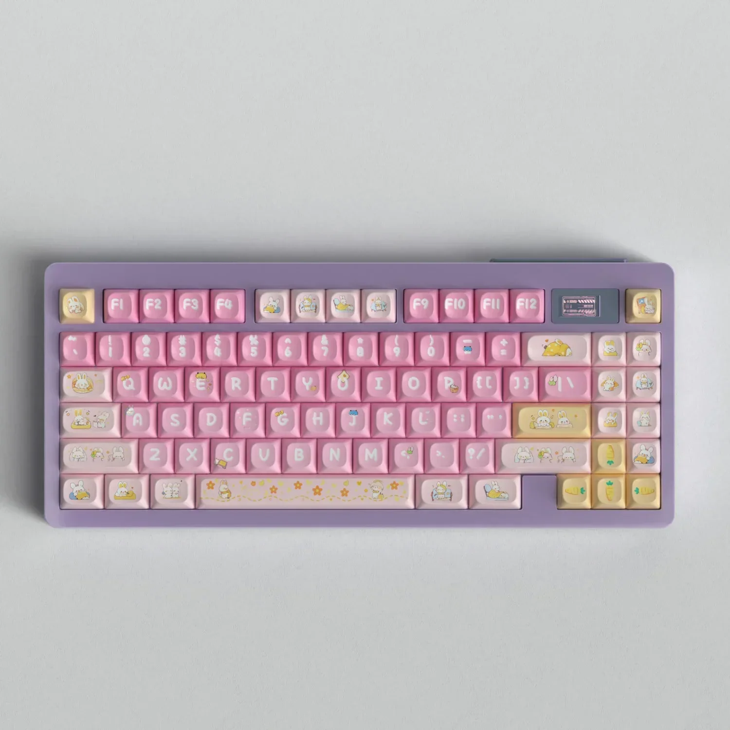 Original full set of mechanical keyboard keycaps PBT hot sublimation 156 keys URE height cute girl