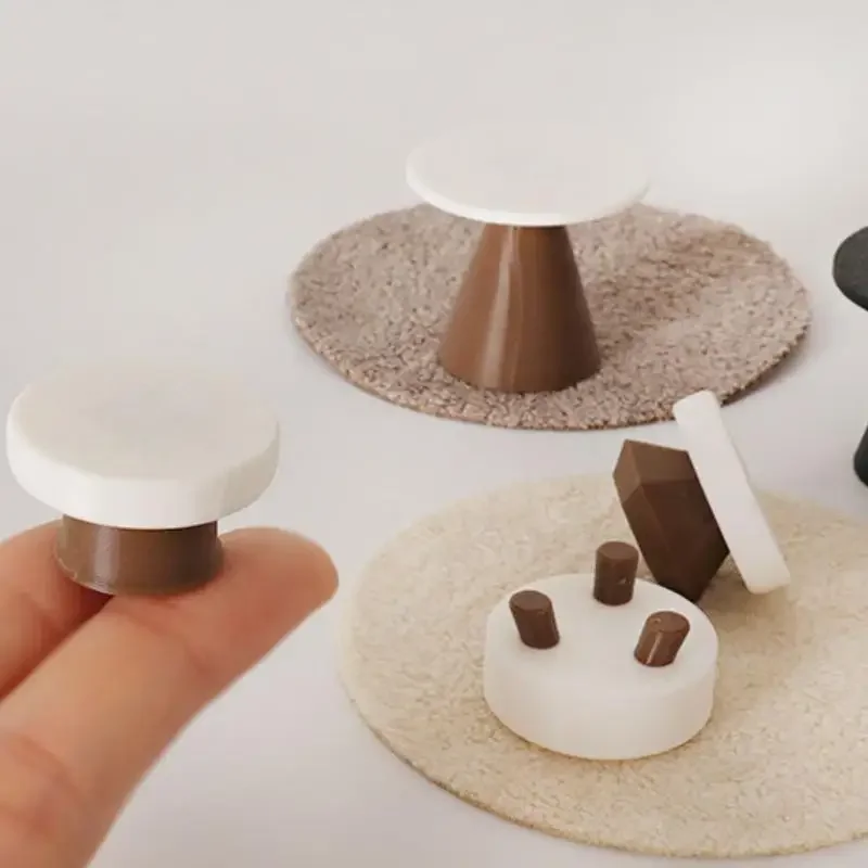 4Pcs Puppenhaus Simulation Tisch Modell Ornament Handgemachte DIY Hocker Szene Hause Dekoration Mini Spielzeug Puppe Haus Zubehör