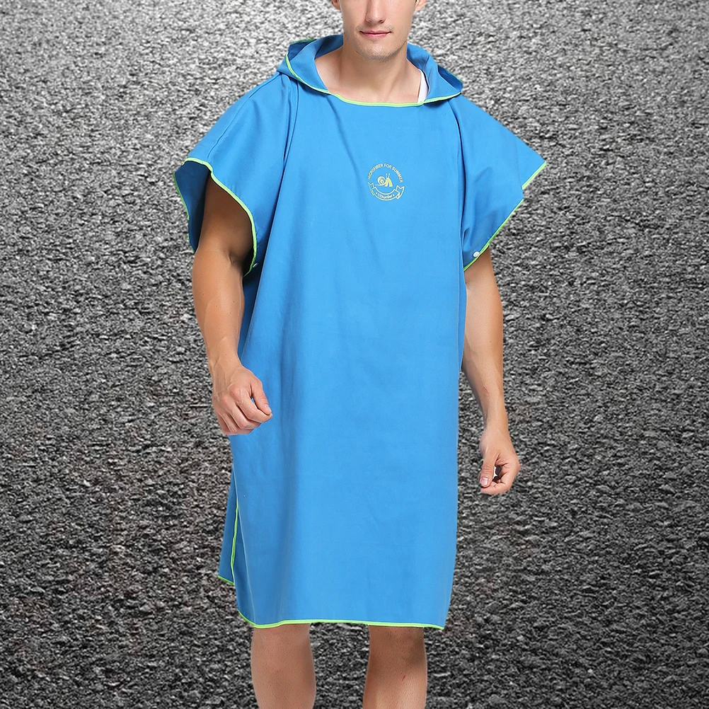 

109x91cm Micro Fiber Beach Robe Quick Dry Bathing Towel Portable Swimming Cloak for Beach Diving Hot Spring Airplane Train