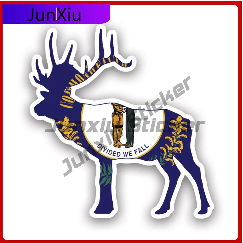 

Kentucky Deer Shaped Weather Resistant Fade Resistant Cartoon For Truck Laptop Bumper No Residue Self Adhesive Decoration