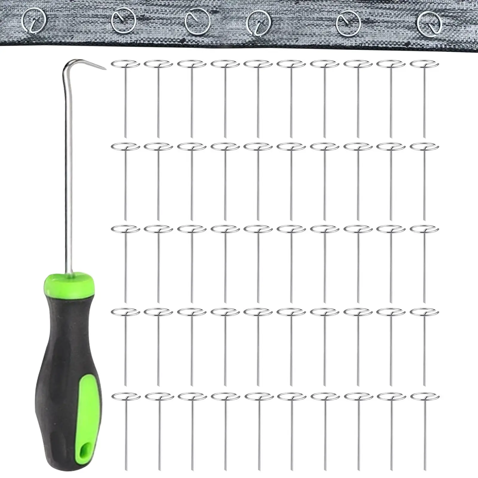 50Pcs G-type Garden Stakes Galvanized Landscape Spikes Ideal Fence Tubing Stakes & Sod Pins For Securing Lawns And Barr