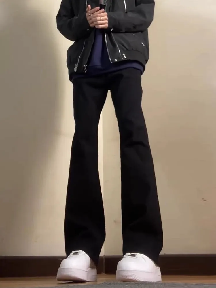 

Мужские расклешенные джинсы Bla с высокой талией, прямые штанины, повседневные, для летнего сезона, прочные, CleanFit, подходят для школы и поездок на работу