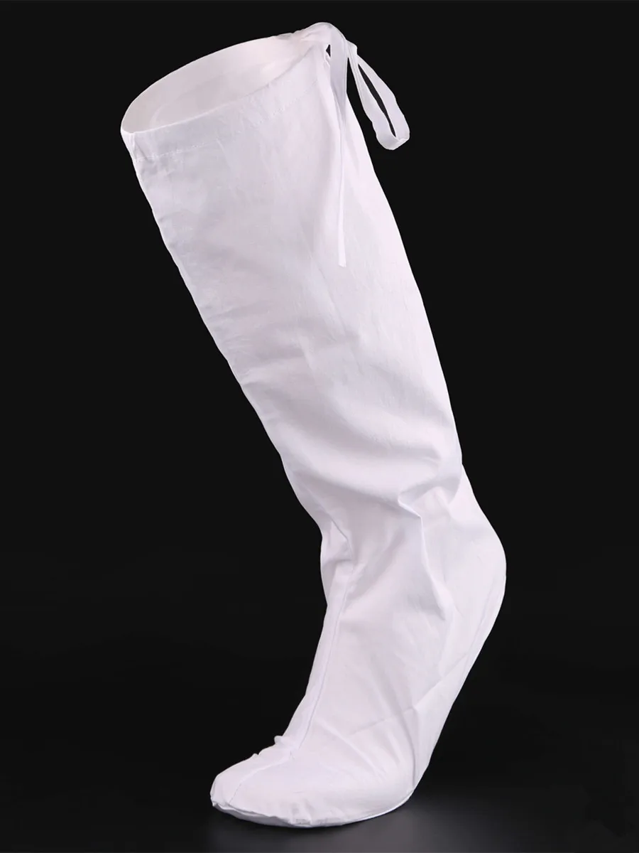 Pure Cotton Hanfu White Stockings Cloth Socks For Adults Wudang Taoist Kung Fu Socks Monk Tai Chi Footwear