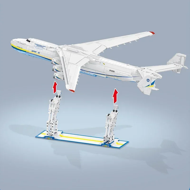 Moc blocos de construção grande aeronave de transporte An-225 modelo avião de aviação 57014 tijolos brinquedos 5350 pçs para crianças presente conjunto