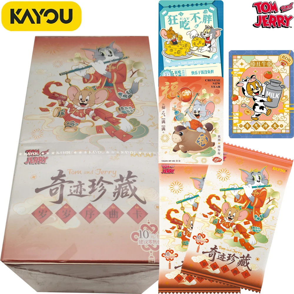 

KAYOU Genuine Tom and Jerry Collection Cards Fun Comedy Cartoon Cute Animated Collectible Rare Limited Cards Kids Hobbies Gifts