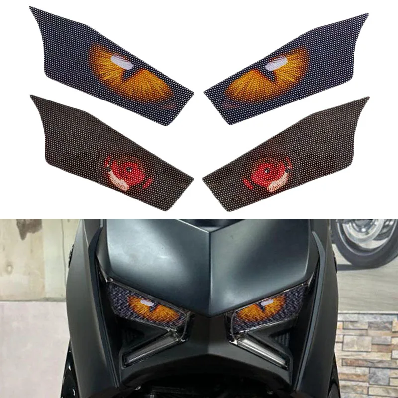 Motorcycle Accessories Front Fairing Headlight Stickers Guard Head Light Protection Sticker For XMAX300 X-MAX 300 2023 2024