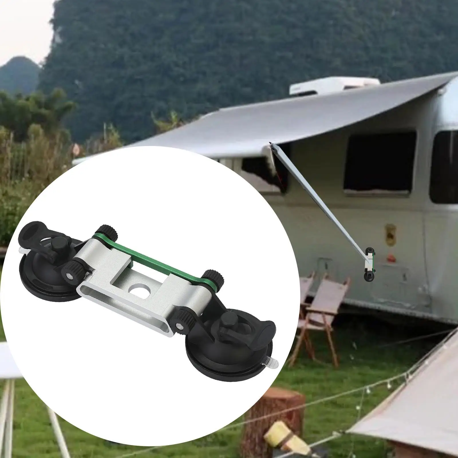 

RV Awning Support Base Tie Down Anchor Tie Down Suction Cup Wear Resistant Fixed Support Canopy Mount for Trailer