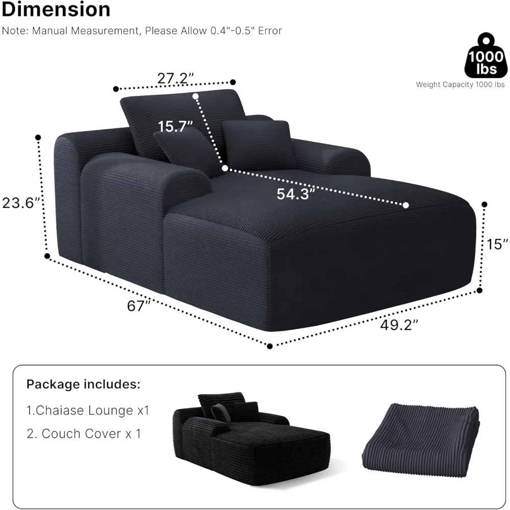 غطاء سروال قصير كبير الحجم مكون من 68 كرسي استرخاء داخلي باللون الأزرق الداكن، ودعم بحزامين، وغطاء أريكة متضمن #2