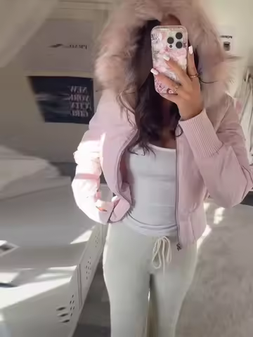 Fashion Hooded Women's Padding Coats Street Loose Zipper Long Sleeve Female Jacket 2025 Winter Soild Thicken Lady Outwears