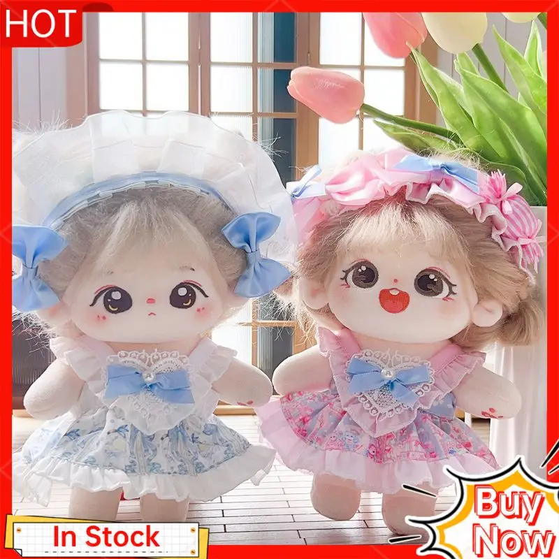 

Cotton Doll Outfit Birthday Dress Skirt Set Cute Doll Accessories for Kids 20cm Toy for Doll Collection with Changing Clothes