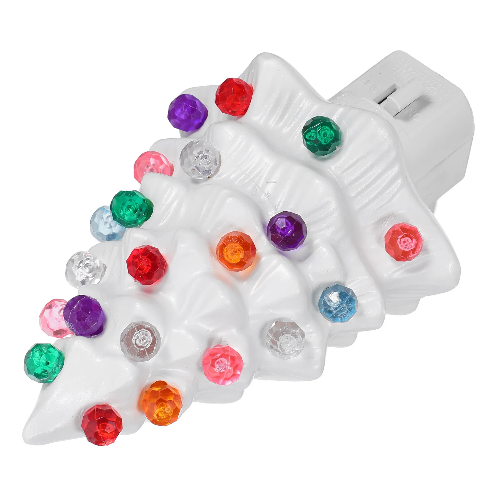 

Christmas Tree Night Light Plug-in 360 Degree Rotating Base LED Warm Glow Resin Decor for Holiday Bedroom Bathroom Kitchen